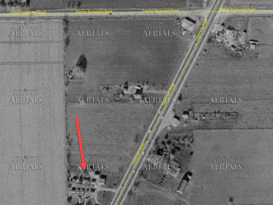 Parkway Motel (Park-Way Court) - 1955 Aerial (newer photo)